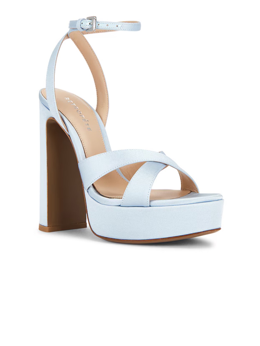 Retrofete Melodia 130mm Leather Platform Sandals In Glace